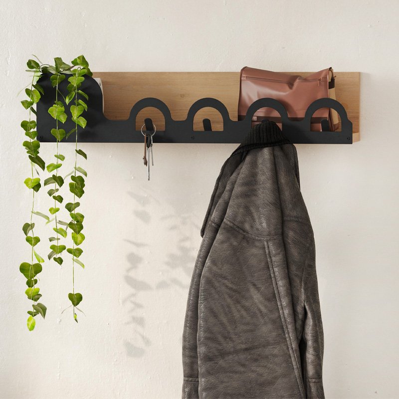 Κρεμάστρα τοίχου Liora Megapap χρώμα sapphire oak 63x14x14εκ. Βρες το Κρεμάστρα τοίχου Liora Megapap χρώμα sapphire oak 63x14x14εκ. σε μοναδική τιμή στο clickforshop.gr