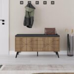 Παπουτσοθήκη Dune Megapap χρώμα ανοιχτό καρυδί 107x35x55εκ. - Image 3