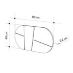 Καθρέπτης τοίχου Otis Megapap χρώμα μαύρο 80x2,2x40εκ. - Image 5