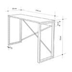 Κονσόλα Archie Megapap χρώμα γκρι ρετρό - μαύρο 110x35x75εκ. - Image 5