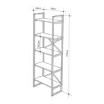 Βιβλιοθήκη Dusan Megapap χρώμα sepet oak 58x30x175εκ. - Image 4