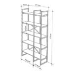 Βιβλιοθήκη Dusan Megapap χρώμα sepet oak 87,5x30x175εκ. - Image 4