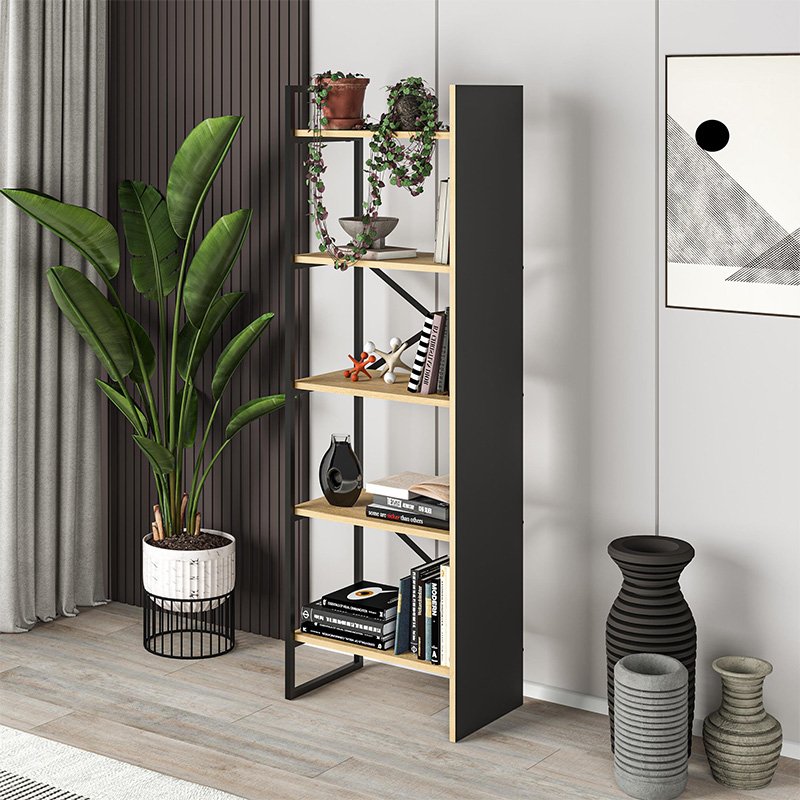 Βιβλιοθήκη Detroit Megapap χρώμα sapphire oak - silky black 58x35 Βρες το Βιβλιοθήκη Detroit Megapap χρώμα sapphire oak - silky black 58x35
