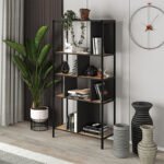 Βρες το Βιβλιοθήκη Midi Megapap χρώμα sapphire oak - silky black 88x35x175εκ. σε μοναδική τιμή στο clickforshop.gr