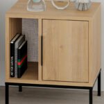 Κομοδίνο Glynn Megapap χρώμα saphhire oak 45x35x50εκ. - Image 4