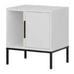 Κομοδίνο Glynn Megapap χρώμα λευκό 45x35x50εκ. - Image 5