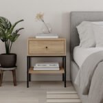 Κομοδίνο Lisa Megapap χρώμα saphhire oak 45x35x56εκ. - Image 3