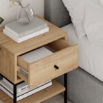 Κομοδίνο Lisa Megapap χρώμα saphhire oak 45x35x56εκ. - Image 4