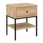 Κομοδίνο Lisa Megapap χρώμα saphhire oak 45x35x56εκ. - Image 5
