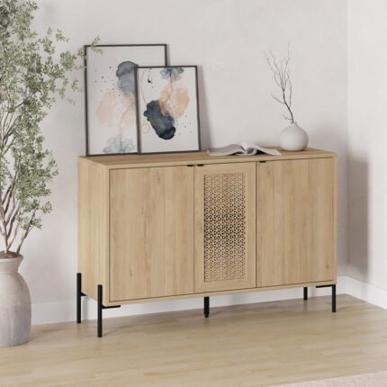 Βρες το Μπουφές Naive Megapap χρώμα sapphire oak 126x40x80εκ. σε μοναδική τιμή στο clickforshop.gr