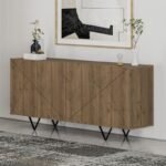 Βρες το Μπουφές Jakomen Megapap χρώμα ανοιχτό καρυδί 180x41