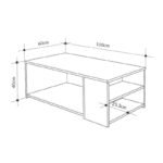 Τραπεζάκι σαλονιού Berg Megapap χρώμα γκρι ρετρό 110x60x40εκ. - Image 5