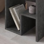 Τραπεζάκι βοηθητικό - Κομοδίνο Bon Megapap χρώμα γκρι ρετρό 40x35x40εκ. - Image 3