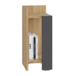 Κομοδίνο Elos Megapap χρώμα saphhire oak - silky black 30x31,7x55εκ. - Image 4