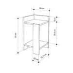 Κομοδίνο Elos Megapap χρώμα saphhire oak - silky black 30x31,7x55εκ. - Image 5