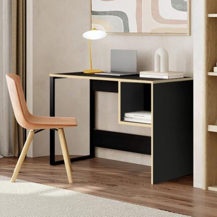 Βρες το Γραφείο εργασίας Cubo Megapap χρώμα black wood 110x50x75εκ. σε μοναδική τιμή στο clickforshop.gr