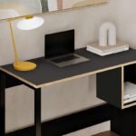 Γραφείο εργασίας Cubo Megapap χρώμα black wood 110x50x75εκ. - Image 3