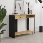 Βρες το Κονσόλα Sirius Megapap χρώμα sapphire oak - silky black 100x35x79εκ. σε μοναδική τιμή στο clickforshop.gr