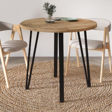 Βρες το Τραπέζι Xana Megapap χρώμα sepet oak Ø90x77