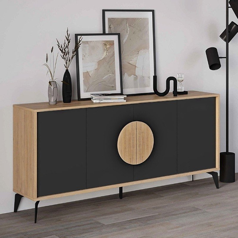 Μπουφές Gora Megapap χρώμα sapphire oak - silky black 180x40x82εκ. Βρες το Μπουφές Gora Megapap χρώμα sapphire oak - silky black 180x40x82εκ. σε μοναδική τιμή στο clickforshop.gr