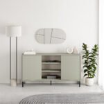 Μπουφές Frem Megapap χρώμα ash green 150x40x81εκ. - Image 3