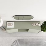 Μπουφές Frem Megapap χρώμα ash green 150x40x81εκ. - Image 5