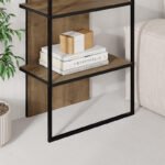 Βιβλιοθήκη Archy Megapap χρώμα ανοιχτό καρυδί 53x31,7x180εκ. - Image 5