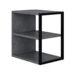 Τραπεζάκι βοηθητικό - Κομοδίνο Echo Megapap χρώμα γκρι ρετρό 30x42x45εκ. - Image 4