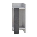 Κομοδίνο Elos Megapap δεξί χρώμα λευκό αντικέ - γκρι ρετρό 25x27x60εκ. - Image 4