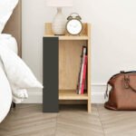 Κομοδίνο Elos Megapap δεξί χρώμα sapphire oak - ανθρακί 25x27x60εκ. - Image 3