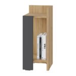 Κομοδίνο Elos Megapap δεξί χρώμα sapphire oak - ανθρακί 25x27x60εκ. - Image 4