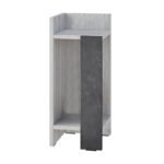 Κομοδίνο Elos Megapap αριστερό χρώμα λευκό αντικέ - γκρι ρετρό 25x27x60εκ. - Image 4