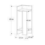 Κομοδίνο Elos Megapap αριστερό χρώμα black wood 25x27x60εκ. - Image 5