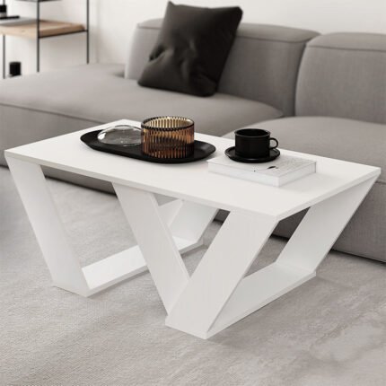 Βρες το Τραπεζάκι σαλονιού Pipra Megapap χρώμα λευκό 110x60x40εκ. σε μοναδική τιμή στο clickforshop.gr