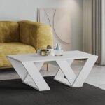 Τραπεζάκι σαλονιού Pipra Megapap χρώμα λευκό 110x60x40εκ. - Image 3