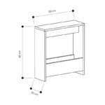 Τραπεζάκι βοηθητικό Simpi Megapap χρώμα λευκό 55x20x60εκ. - Image 4