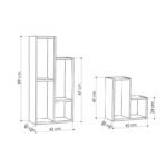 Ραφιέρα - Ανθοστήλη Sule Megapap χρώμα sapphire oak 84x20x89εκ. - Image 4