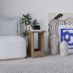 Τραπεζάκι βοηθητικό Tasos Megapap χρώμα sepet oak 30x30x50,3εκ. - Image 4