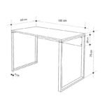 Γραφείο εργασίας Inna Megapap χρώμα γκρι ρετρό - silky black 100x60x75εκ. - Image 5