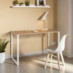 Γραφείο εργασίας Inna Megapap χρώμα sapphire oak - λευκό 100x60x75εκ. - Image 3