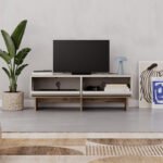 Έπιπλο τηλεόρασης Yuki Megapap χρώμα sandstone - sepet oak 118x35x40,6εκ. - Image 4