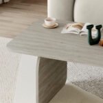 Τραπεζάκι σαλονιού Pietra Megapap χρώμα travertine 100x60x41,8εκ. - Image 3