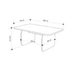 Τραπεζάκι σαλονιού Pietra Megapap χρώμα travertine 100x60x41,8εκ. - Image 5