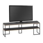Έπιπλο τηλεόρασης Friday Megapap χρώμα black wood 140x37x45εκ. - Image 3