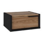 Κομοδίνο επιτοίχιο Eco Megapap χρώμα black wood - καρυδί Ud 40x33x18,5εκ. - Image 5