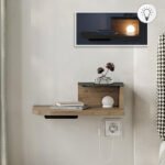 Βρες το Κομοδίνο επιτοίχιο Luno Megapap με LED χρώμα sepet oak 40x30x16