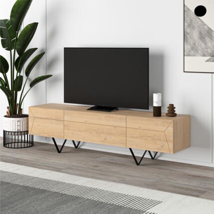 Βρες το Έπιπλο τηλεόρασης Jacomen Megapap χρώμα sapphire oak 160x35x43εκ. σε μοναδική τιμή στο clickforshop.gr