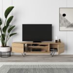 Έπιπλο τηλεόρασης Jacomen Megapap χρώμα sapphire oak 160x35x43εκ. - Image 2
