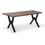 Βρες το Τραπέζι Walter Megapap Mdf - μεταλλικό χρώμα καρυδί 140x80x75εκ. σε μοναδική τιμή στο clickforshop.gr