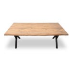 Τραπέζι Walter Megapap Mdf - μεταλλικό χρώμα ακακίας 200x100x75εκ. - Image 5